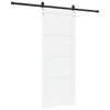 Sliding Door White 83 X 202 Cm Solid Pine Wood