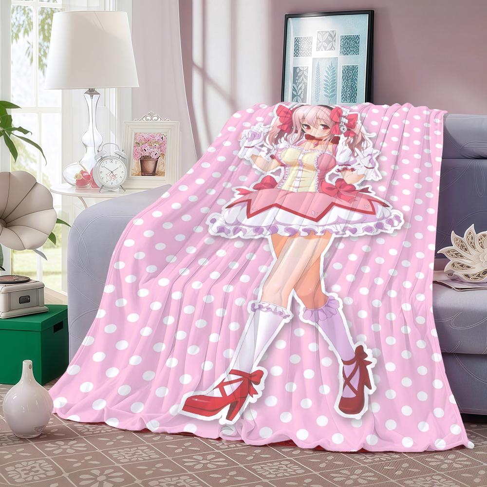 Character S-Super Sonico Throw Lightweight 240g Flannel Blanket Soft Skin-friendly for Summer Cooling