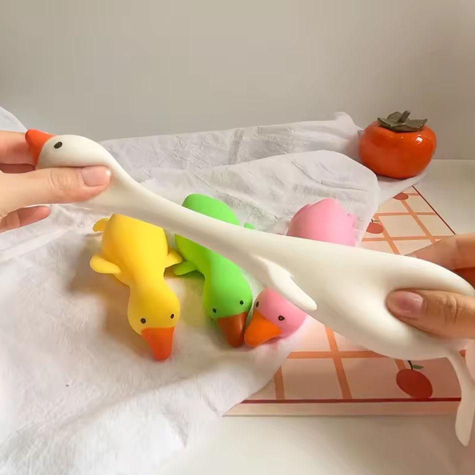 **Kids Antistress Duck Squeeze Toys Goose Cute Kawaii Animals Vent Toys For Kids Adults Decompression Stretch Toys For Children