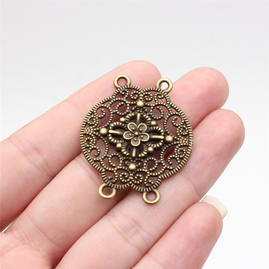 

Аксесуари Деталі Чотири отвори З єднувач для намиста Мінімалістичні Ювелірні Компоненти QA023 A49-10pcs-37x32mm