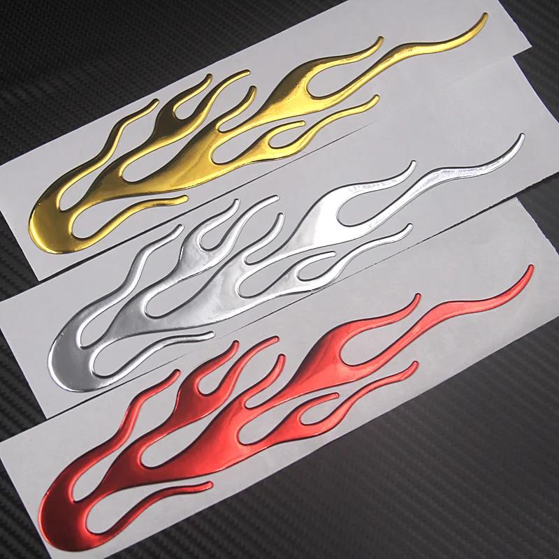 Coda di vento 3D Moto Fiamma Magica Adesivo Decalcomania Emblema Etichetta Badge Decor Decorativo oro Argento Rosso