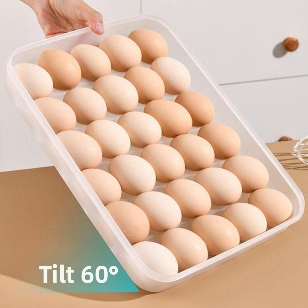30 Grids Refrigerator Egg Holder Large Capacity Egg Storage Container Durable Egg Tray  Home Use