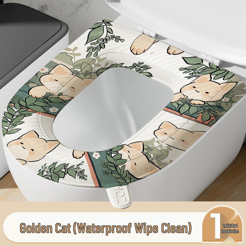 Cute Waterproof EVA Toilet Seat Cushion, Universal Washable Foam Ring for All Seasons