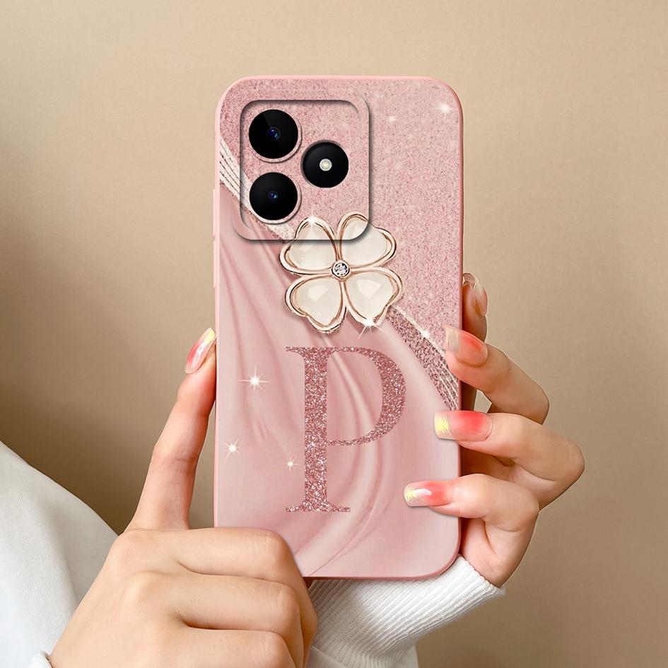 Für Realme C53 C25 C25S C25Y C30 C30S C31 C33 C35 C51 C61 C55 C65 C67 C75 4G 5G Handyhülle Kreatives Buchstabenmuster Weiches Silikongehäuse Für OPPO Capa