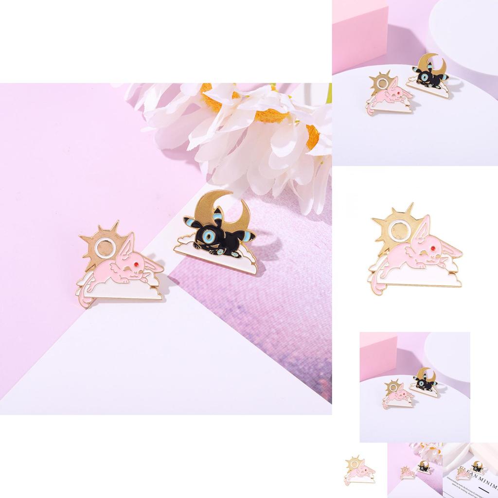 Adorable Anime Cartoon Couple Brooches Unique Animal Design Fashionable Accessories