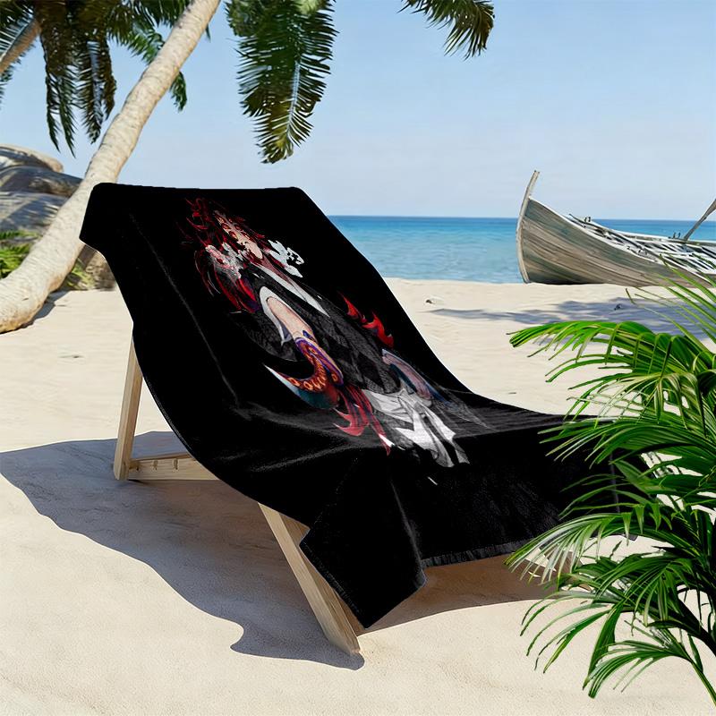 Anime Fusion Power Passion Beach Towel Soft Beach Swim Absorbent Bath Towel Seaside Outdoor Picnic Beach Mat Travel and Vacation Towels Beach Towel