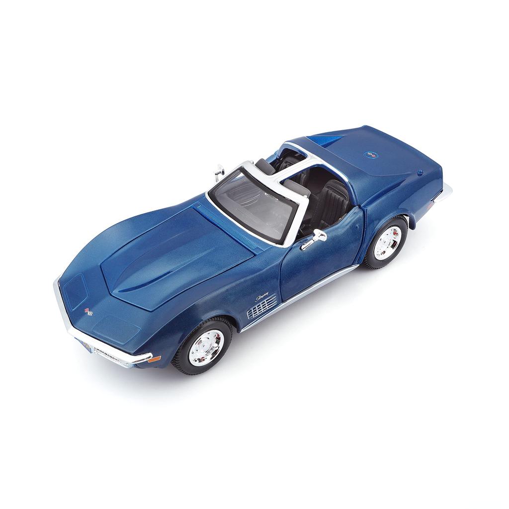 Maisto 1/24 Scale Diecast Model Car Chevrolet Corvette Stingray 1970 (Blue) [Parallel Import]