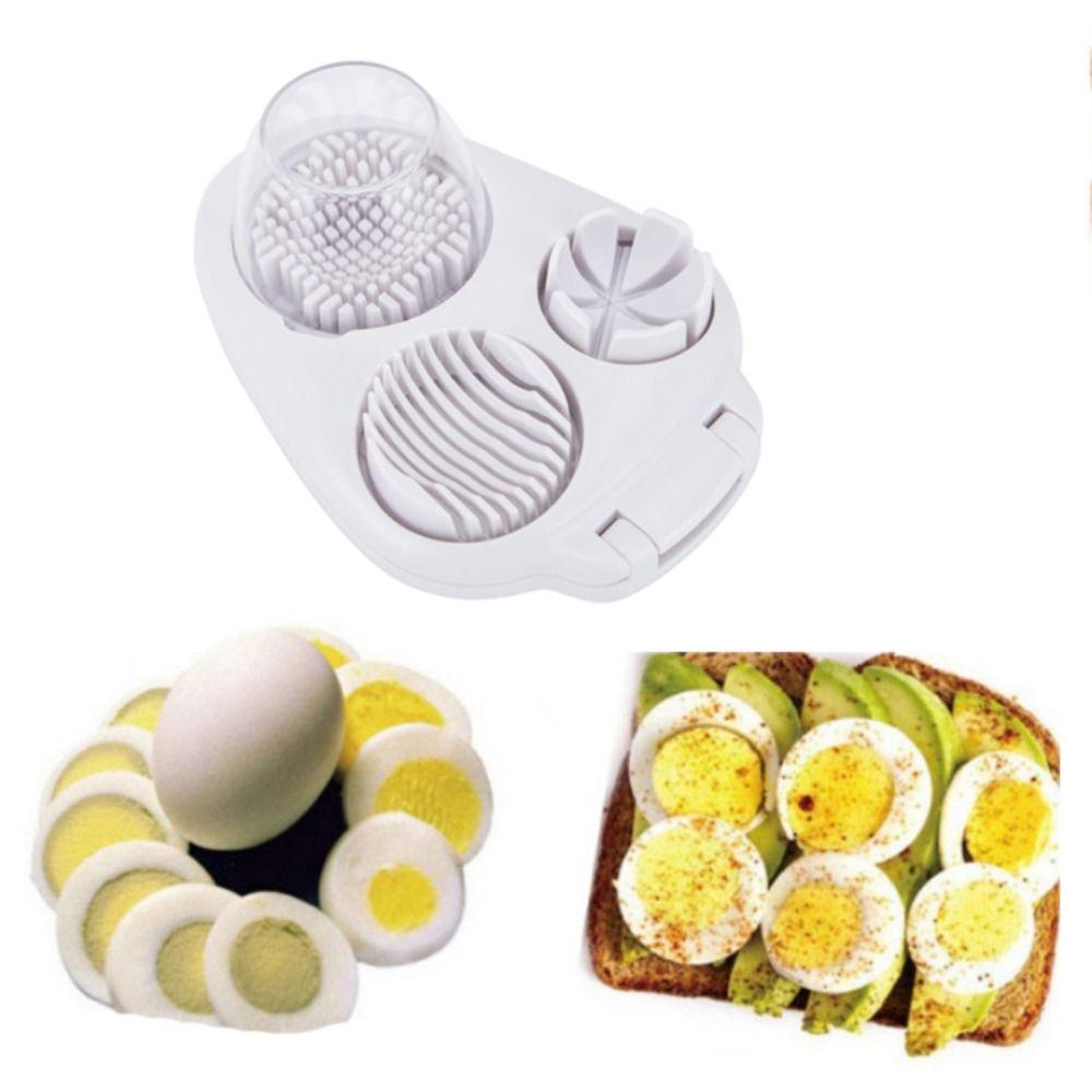 3 In 1 Egg Cutter White Fruit Cutter Kitchen Gadgets Egg Slicer Mushroom