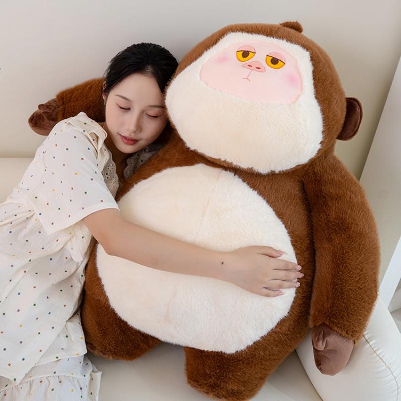 Lebensechte braun-rosa Orang-Utan King Kong Kuscheltiere Spielzeug Weiche Cartoon Affe Plüschtiere für Kinder Lustige Geschenke