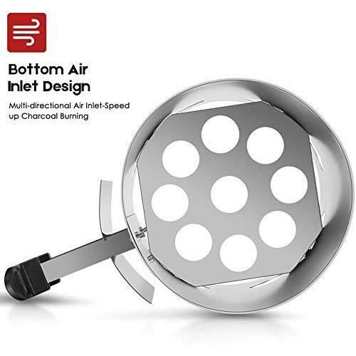 Beau jardin, bbq allume-charbon pour bbq allume-cigare , cheminée en barbecues 28 x 18 cm ,argent cheminée d'allumage , barbecue br