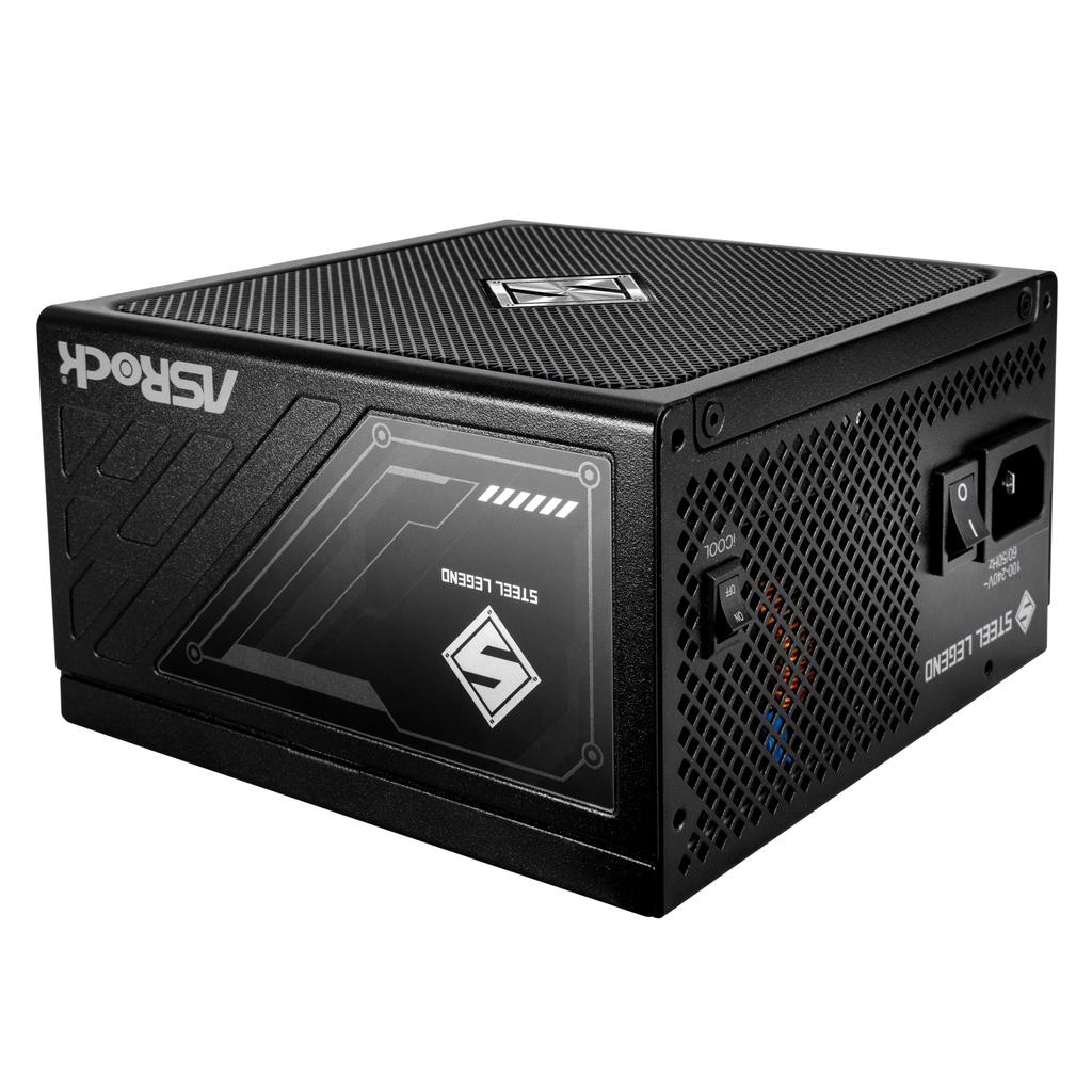 ASRock Steel Legend PC Power Supply Unit for 1000 PCIe 80PLUS GOLD ATX Full 12V to 2x6 Cable Included SL-1200G Next-Gen GPUs, 5.1 Support, 3.1