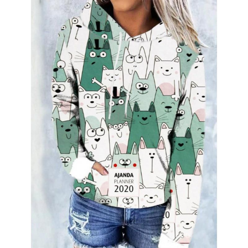 Womens Oversized Hooded Sweatshirt With Christmas Print 3D Digital Loose Fit Long Sleeve Casual Top