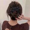 Flower Hair Clips Fashion Matte Black Floral Hairpins Hair Claw Clips Non-Slip Hair Clamps Grab Elegant Hair Accessories