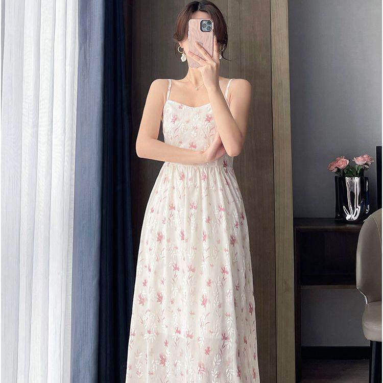 Floral Sling Dress & Sun Protection Cardigan Set - 2025 Spring/Summer Collection