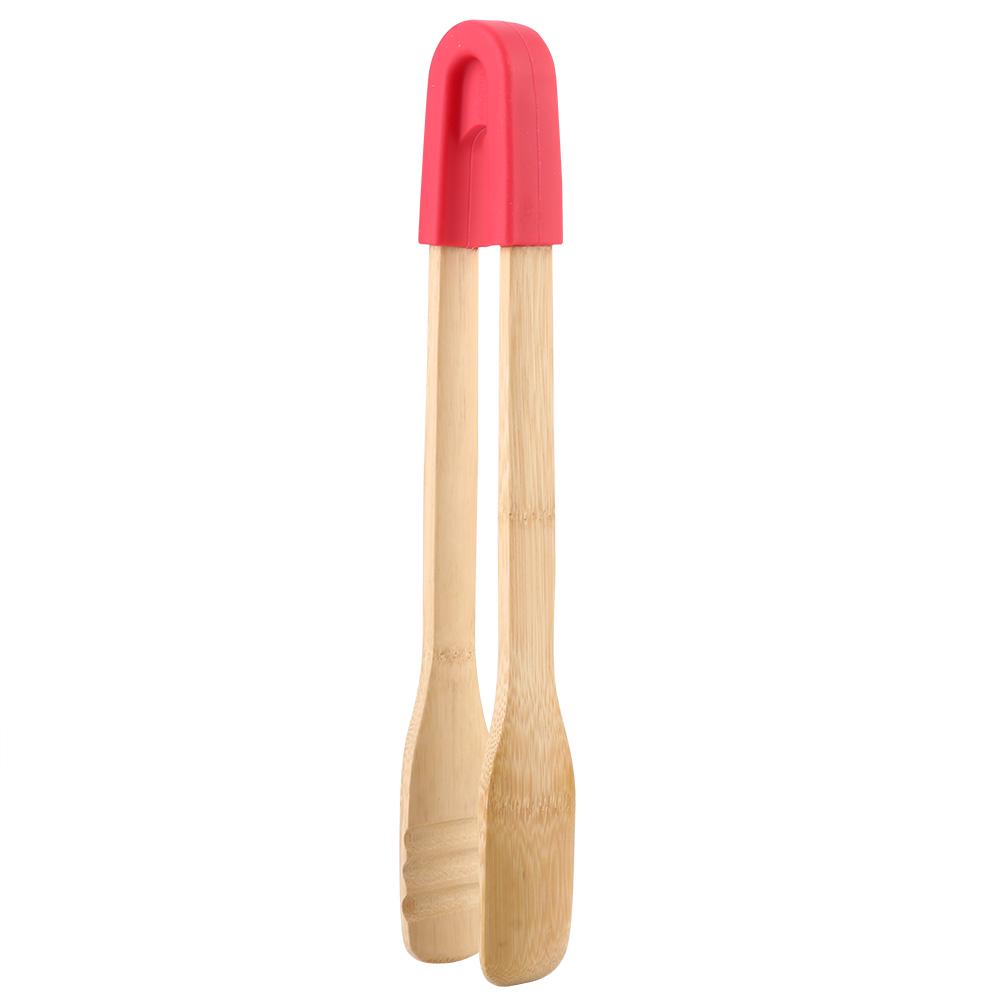 Wooden BBQ Clip Buffet Food Tongs Bread Steak Kitchen Clamp Serving Tool