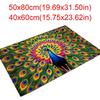 Special-shaped Peacock Carpet Soft Non-slip Bathroom Floor Mat 40x60cm/50x80cm Absorbent Door Gasket