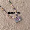 Cute Cute Apple Love Dachshund Dog Woven Color Rope Long Necklace Femininity Versatile Neck Chain Sweater Chain