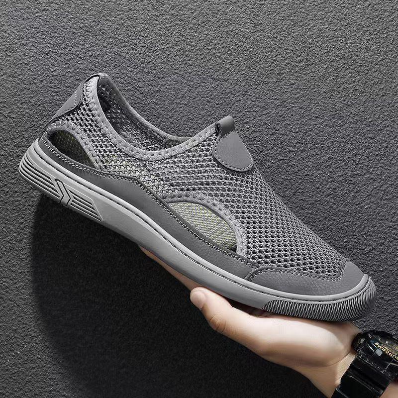 

E-commerce summer new breathable mesh shoes men s mesh hollow sandals soft sole men s shoes hole shoes 46