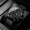 DEYROS Mens Minimalist Watches Men Business Casual Quartz Watch Simple Male Stainless Steel Mesh Band Clock