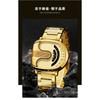 Fashion Men Irregular Tonneau Shape Quartz Watch Creative Rotating Dial Stainless Steel Bracelet Wristwatch