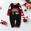 Family Matching Christmas Pajama Set with Long Sleeve Raglan Top and Pants for Women Men and Kids