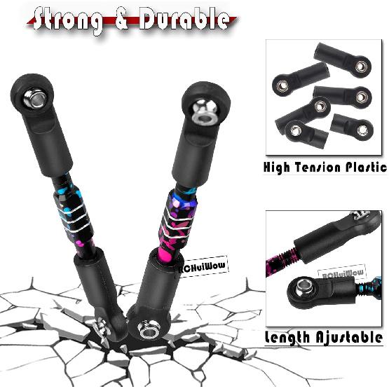 RC Alloy Turnbuckles Camber Links Upgrades Part for 1/10 Slash 4WD(VXL),Rustler 4WD(VXL),Stampede 4WD(VXL),Bandit 4WD(VXL),Hoss 4WD(VXL) Adjustable