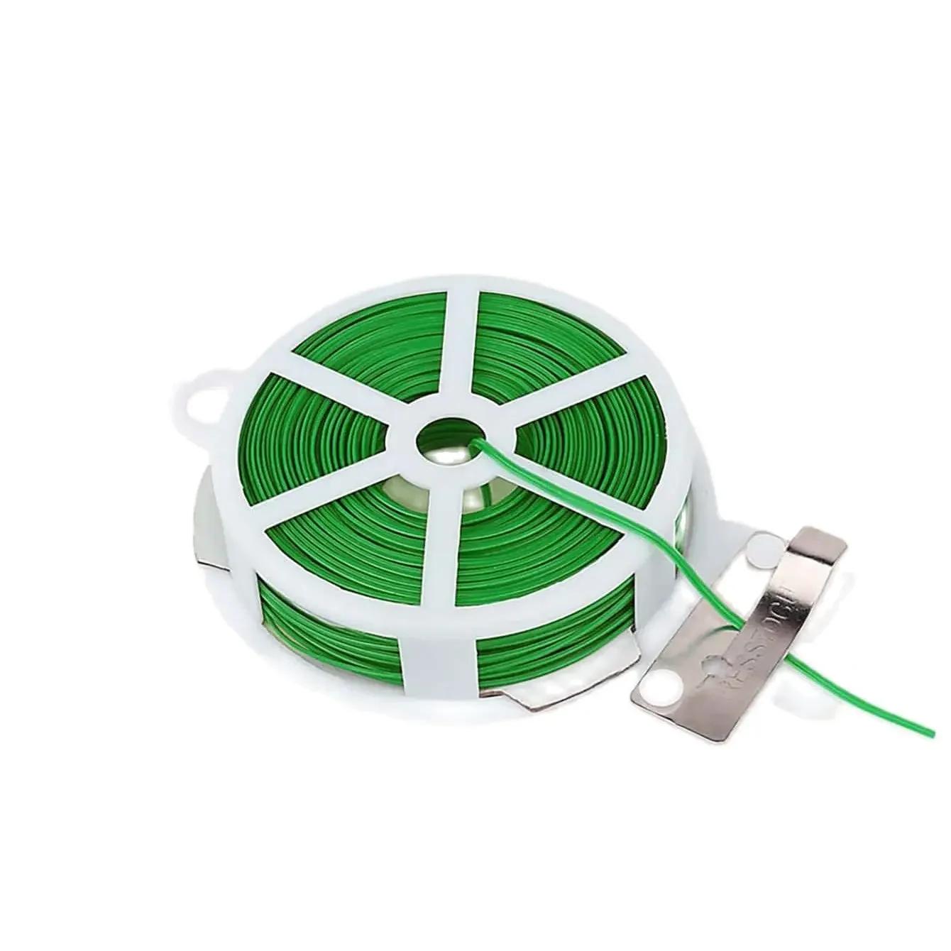 

1 Рулон-Садовая Подвязочная Нить Пластичная Тонкая Проволока Садовая Фиксирующая Плетеная Ротанговая Подвязочная Проволока Упаковка С Ножницами Подвязочная Нить зелёный