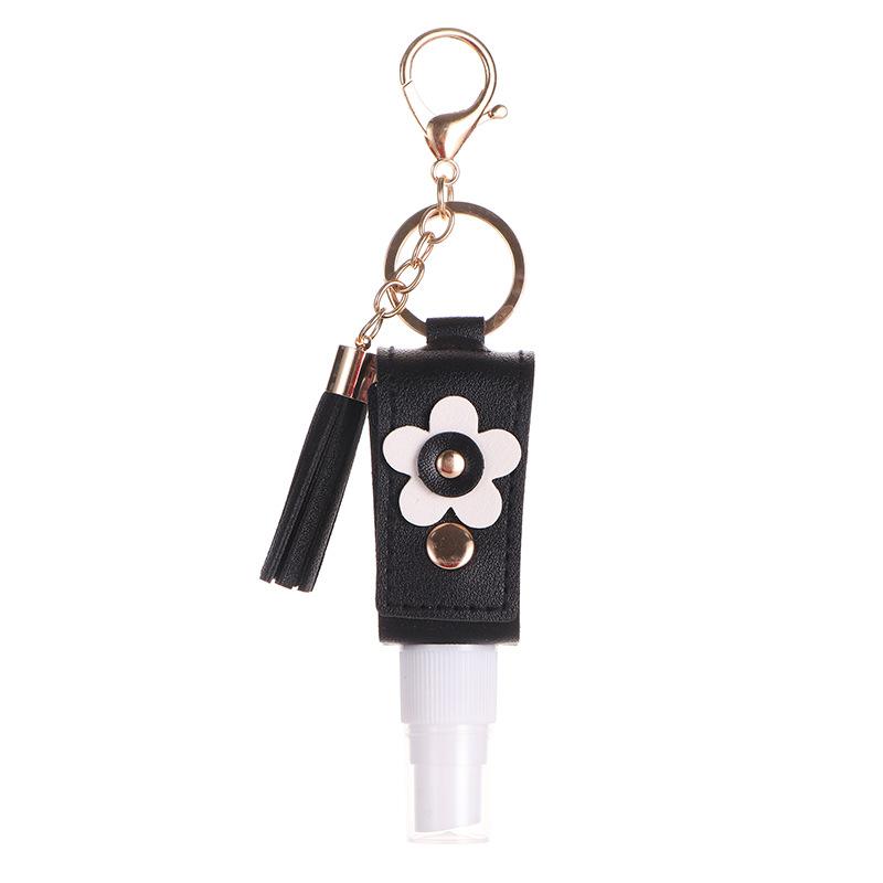 30Ml Empty Alcohol Spray Bottle Spray Type Sub-Bottling Hand Sanitizer Bottle Keychain Holder Portable Toner Tassel Leather Case