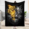 Tiger And Roses Blanket Suitable for Offices, Travel, Living Rooms Also a Good Gift for Friends and Family Suitable for All Seasons.