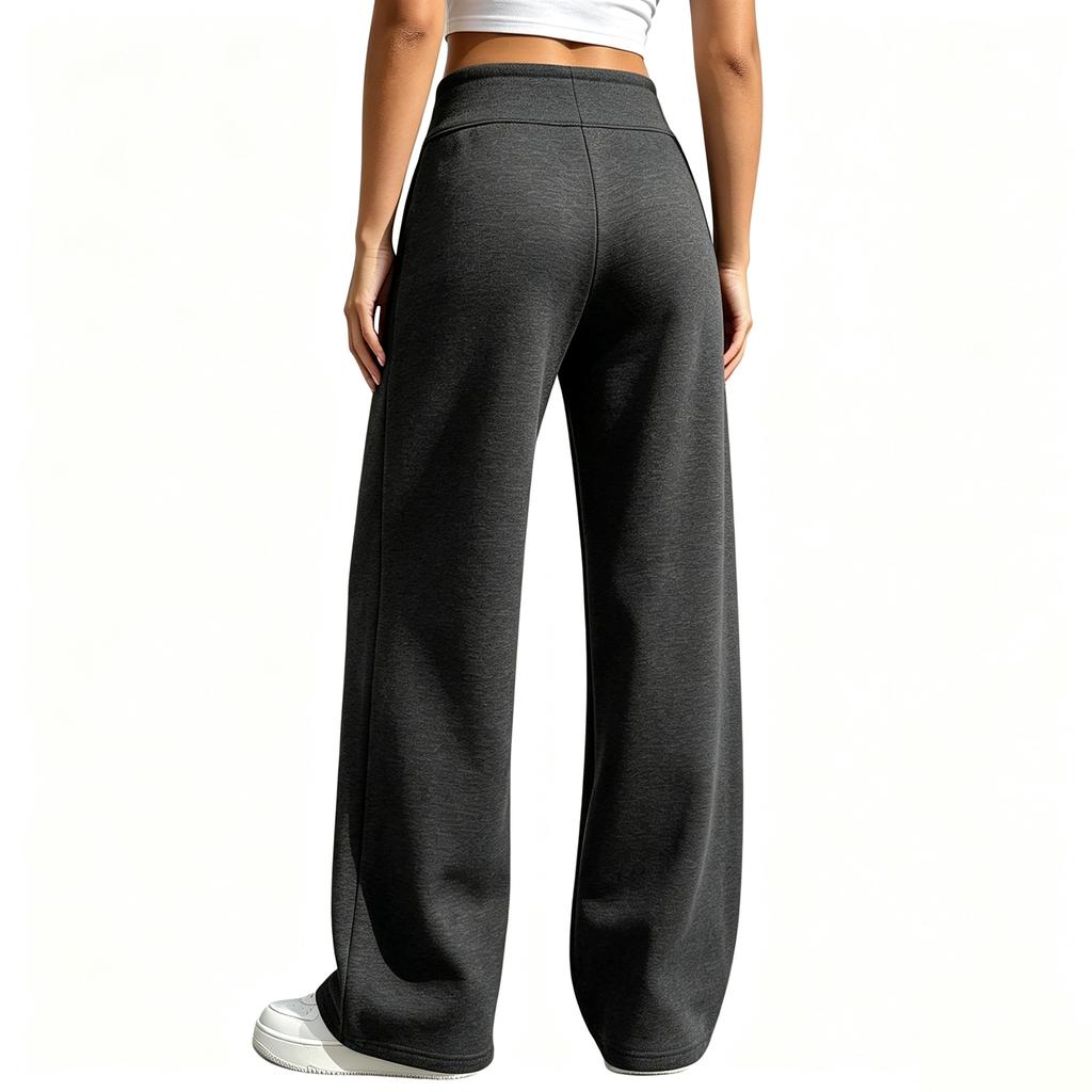 Women's Casual High Waist Wide Leg Stretchy Sweatpants with Pockets for Workout and