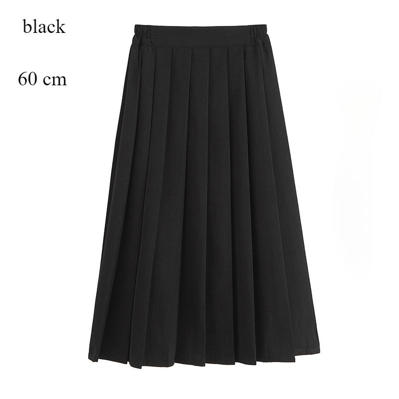 Gonna plissettata da donna estiva stile college taglie forti tinta unita