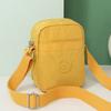 Compact Nylon Crossbody Bag with Double Zipper Closure Adjustable Strap Small Casual Purse for Daily Travel