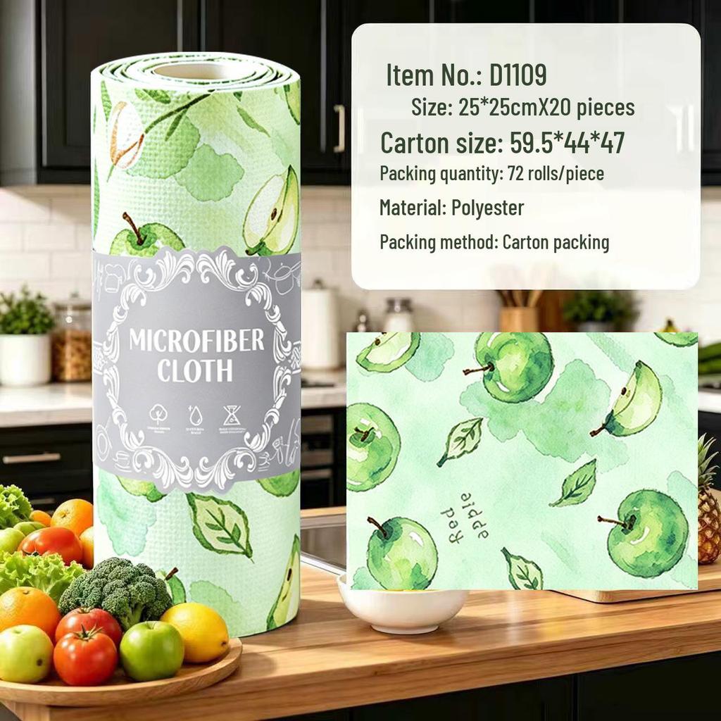 Tearable Multifunctional Microfiber Dishcloth for Kitchen Cleaning