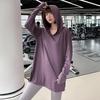 Women's Plus Size Slimming Sportswear Set: Hooded, Loose-Fit Yoga and Running Outfit for Spring and Autumn