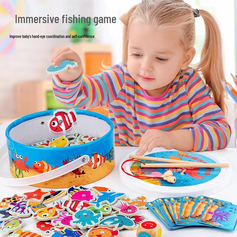 Toddler Educational Magnet Fishing Game for Ages 1-3 Years - Concentration and Thinking Training Toy