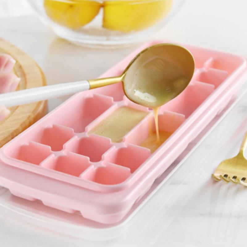 4-farbige Mehrzweck-Abdeckung, Silikon-Eiswürfelform, Sushi-Kuchenform, rechteckige Eiswürfelform