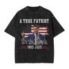 Washed T Shirt Justice For Charlie Kirk Hip Hop Tshirts Oversize  Streetwear Short Sleeve Printed Tops Tee Shirt Men Women