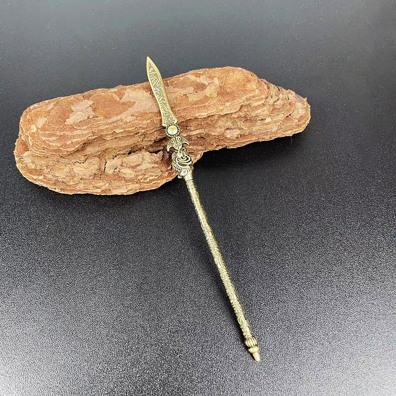 Mini Katana Cosplay Fake Sword Replica, Weapon Decoration Swords Prop, Chinese Metal, Miniature Desk Accessories Retro Toy Knife