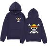 Mens Oversized Hoodie With Anime One Piece Print Casual Streetwear Loose Fit Cotton Sweatshirt Winter