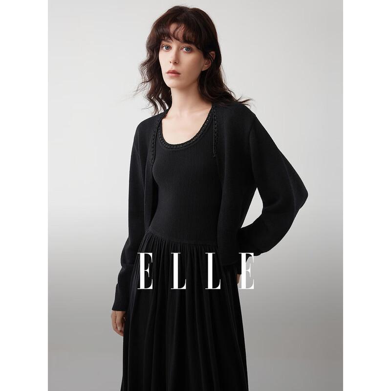 ELLE Women s V-Neck Knit Cardigan M