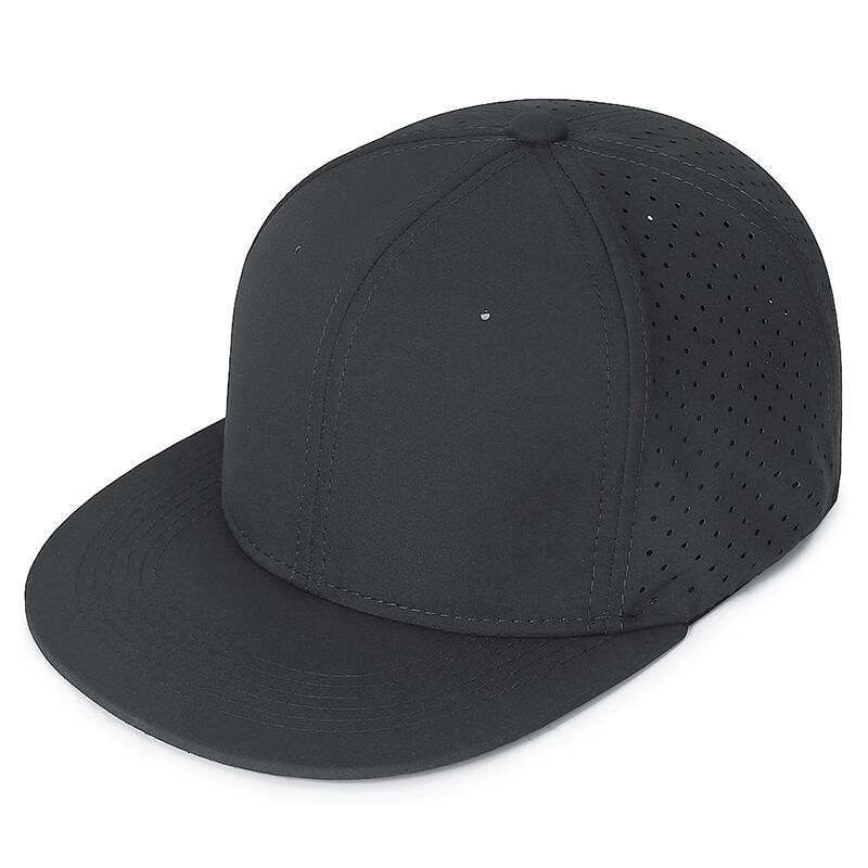 ZHENYUEQI Solid Color Elastic Flat Brim Hip-Hop Cap