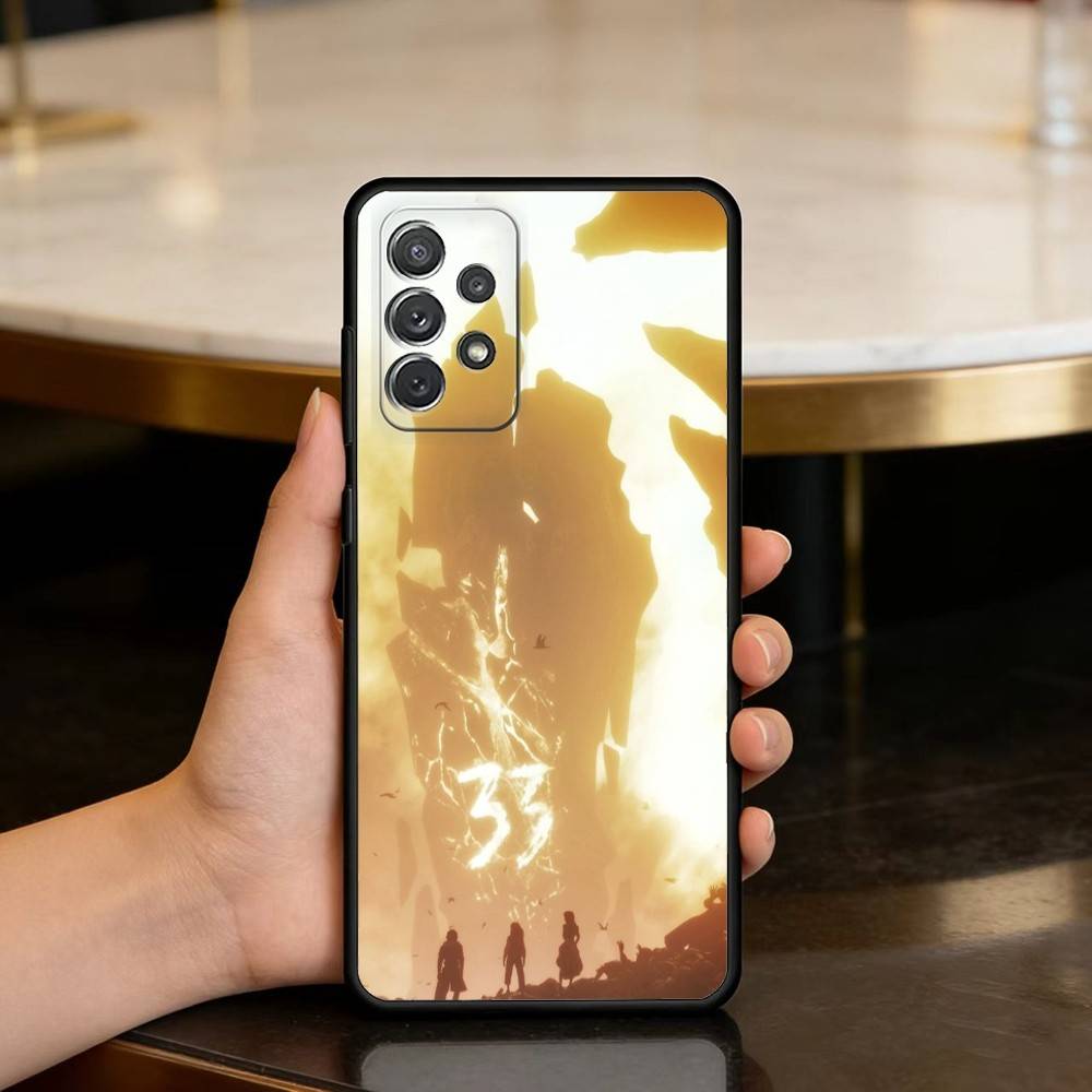 C-Clair Obscur Expedition 33 Weiches Silikon Schwarze Hülle Handyhülle Für Samsung Galaxy A73,A72,A71,A70,A53,A52,A51