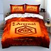 Set Biancheria da Letto Logo Arsenal Copripiumino Copripiumino Federe Decorazioni per la Casa (1 * Copripiumino 2 * Federe, senza piumino)