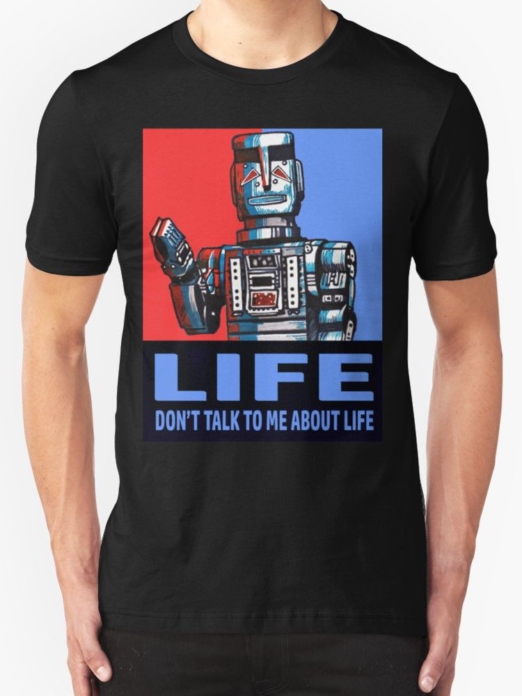 MARVIN THE PARANOID ANDROID HITCHHIKERS GUIDE TO THE GALAXY Men's T-Shirt S-3XL    Summer 2018 Short Sleeve Plus Size