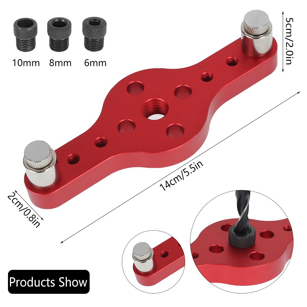 

2 in 1 Self Centering Dowelling Jig Woodworking Joinery Hole Drill Guide,Wood Dowel Hole Positioner Locator Wood Drill Hole