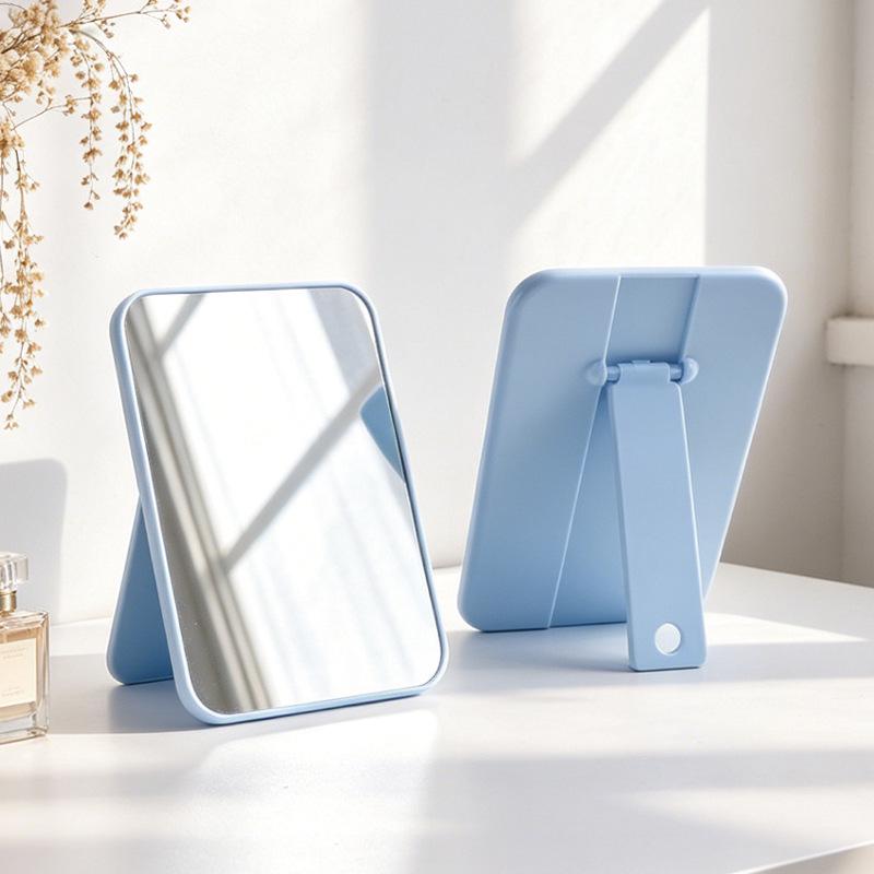 Foldable HD Wall-Mounted Makeup Mirror, Portable, Large Size, Princess Style, Hand-Held Option