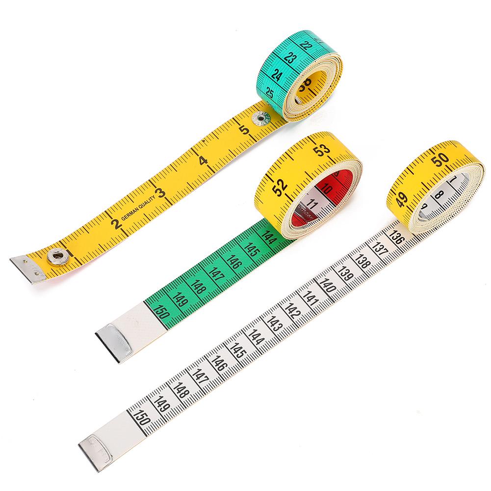 3 Stücke Weiches Maßband Nähen Kleidung Schneider Doppelskala Farbe Flexible Körper Messlineal