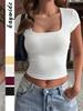 Di Yun Cross-Border Y2K Spicy Girl Solid Color Short Sleeve Top - Women's Summer 2026