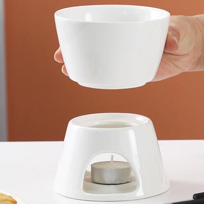 Çatallı Çikolata Fondü Kupaları Çikolata Tereyağı Seramikleri için Eritme Kapları Sıcak Tencere Seti Peynir Fondü Kaynatma Kupası Tealight Mum Fondü Tenceresi
