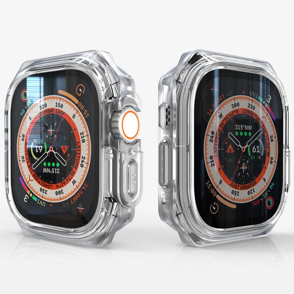 For Apple Watch Series 7/8/9 45mm Watch Frame Case PC+TPU Smartwatch Edge Protector